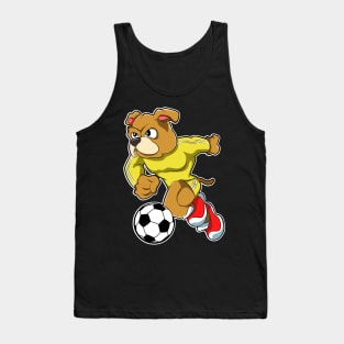 Dog as Soccer player with Soccer ball Tank Top